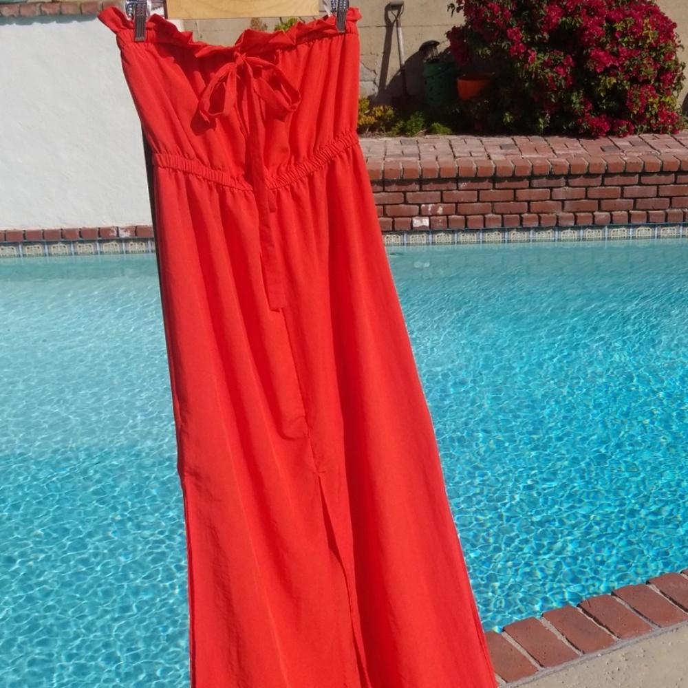Essue Sleeveless Orange-y Coral Summer Dress